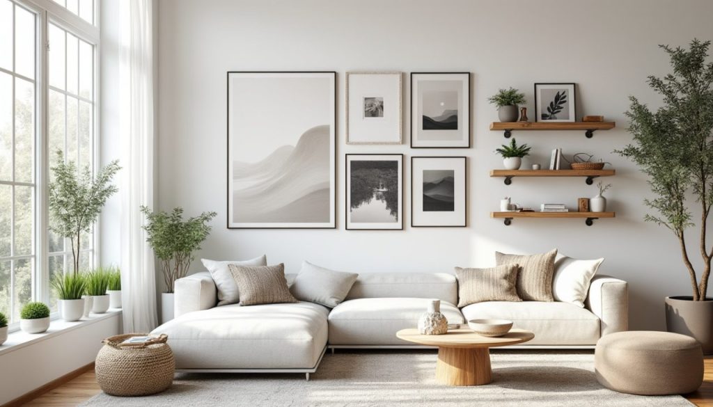 découvrez des idées déco murales originales pour personnaliser et sublimer un salon blanc avec style et élégance.