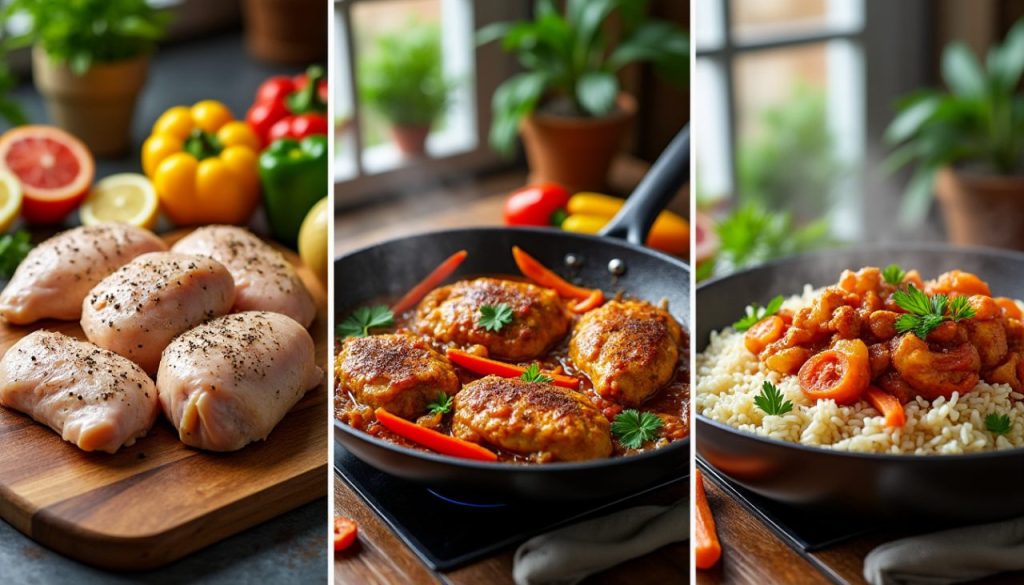 préparez un délicieux poulet créole en 3 étapes simples : découvrez les ingrédients, les épices et les astuces pour réussir cette recette savoureuse.